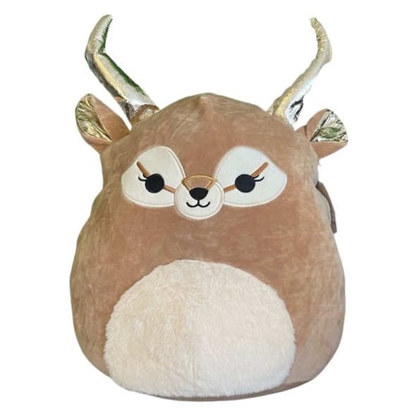 Squishmallows NWT Kieli the Antelope With Fuzzy Belly & Gold 16\